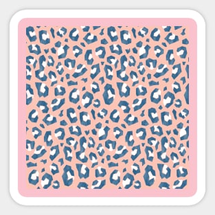 Blush Pink Geometric Leopard Print Sticker